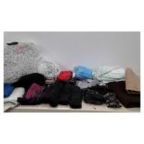Group lot full size sheet set gloves, mittens,