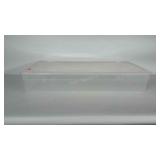 Under bed storage tote. Measures 34x18x6.