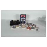 Playing cards and automatic card shuffler. All
