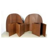 Four piece table protector pads, felt backed