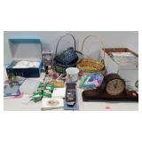 Fuji film, VHS tapes, electric mantle clock (not