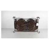 Metalworks decorative iron planter, 22" × 11.5" ×