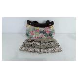 Purses, skirt style purse and floral purse