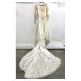 Wedding dress, size 10, elaborate bead work with