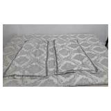 King size silvertone comforter with shams, in