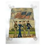 Military colorguard in DC small poster, 14x18,