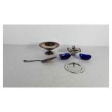 Silverplate dinnerware, Cheshire candy dish, WM