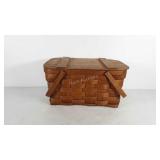 Basketville basket with hinged lid, 17.5" × 12" ×