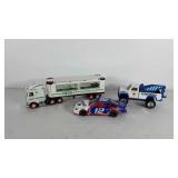 Toy cars, Hess truck car hauler, Mobil 1 Nascar