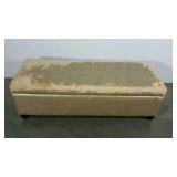 Storage ottoman, top is badly damaged 19 x 51 x