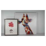 Stretched decor animal prints, giraffe 28x28 and