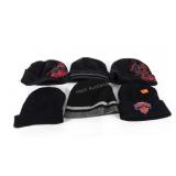 Knit hats, six including  New York Knicks