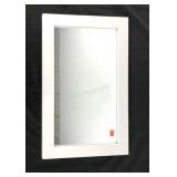 White framed wall mirror, 18x28