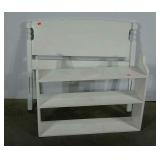 Twin headboard and painted shelf, shelf measures