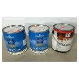 Three gallons ofaint. Two unknown colors on