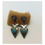 Sterling vintage arrow head earrings