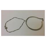 Two Sterling bracelets