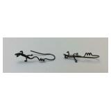 Sterling lizard earrings no backs