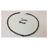 Sterling necklace and earrings