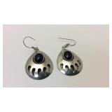 Onyx bear claw earrings