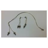Sterling necklace and earrings