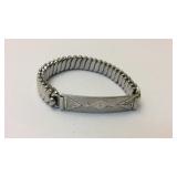 Sterling bracelet with the initial E