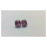 6ct pink sapphire and white topaz Sterling silver