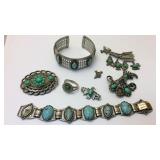 Group of vintage jewelry will need repairs