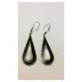 Onyx and mother of pearl earrings