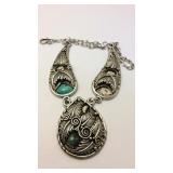 Sterling necklace missing some stones 110grams