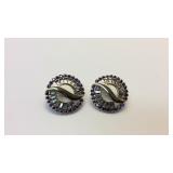 Sterling silver amethyst and topaz earrings