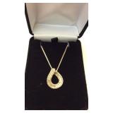 Sterling and diamond necklace