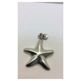 Sterling silver starfish pendant 25grams