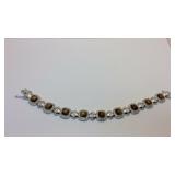 Sterling silver tiger eye bracelet 35grams