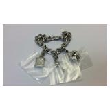 Sterling charm bracelet 45grams