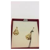 Bulova Christmas tree earrings