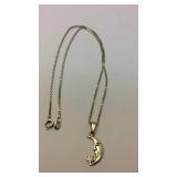 Sterling moon necklace