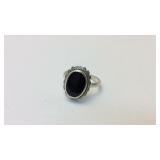 Sterling onyx ring size 9.5