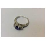 Sterling cubic zirconia ring size 7