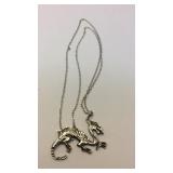 Sterling dragon necklace