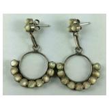 Sterling silver and shell earrings