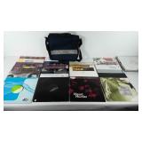 Bag of records in sleeves, records include Duran