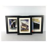 Three cruise ship prints, each is framed 11x14