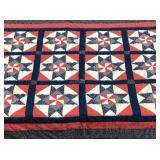 Quilt with star pattern, good condition with one