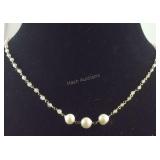 14k gold over sterling 18in moonstone and