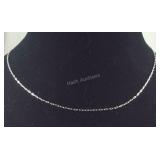 18in Italian Sterling fine flat link pendant