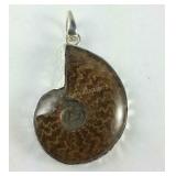 Sterling ammonite pendant 14.11gr