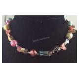 Pink and green shell and simulated pearl wrap