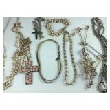 Costume necklace and bracelets