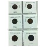 Six Indian head pennies